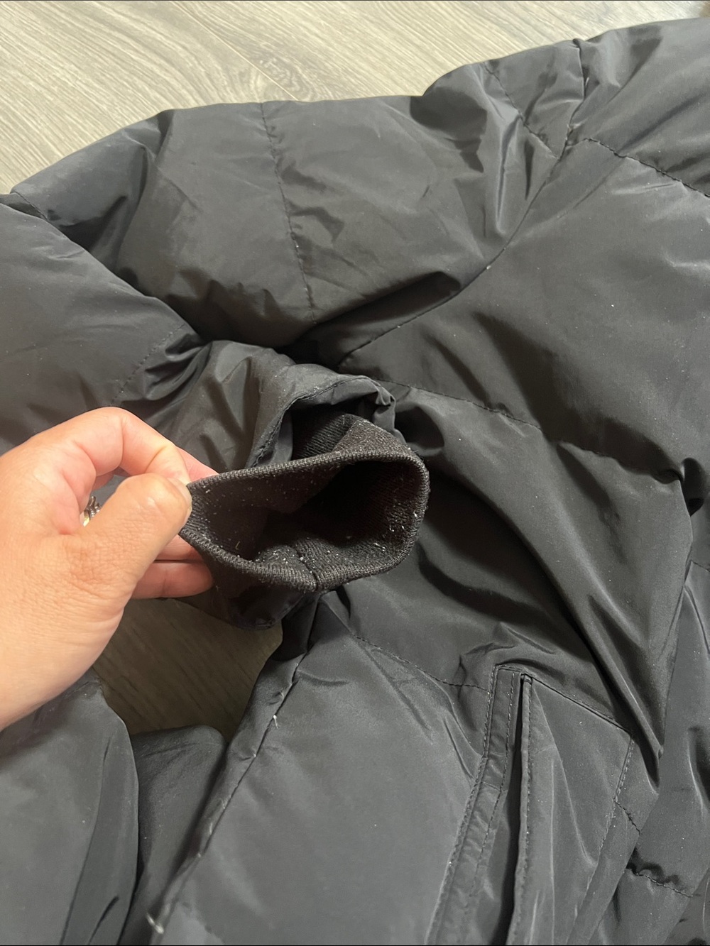 Zara Long Hooded Black Puffer Coat - Women - Picture 8 of 12